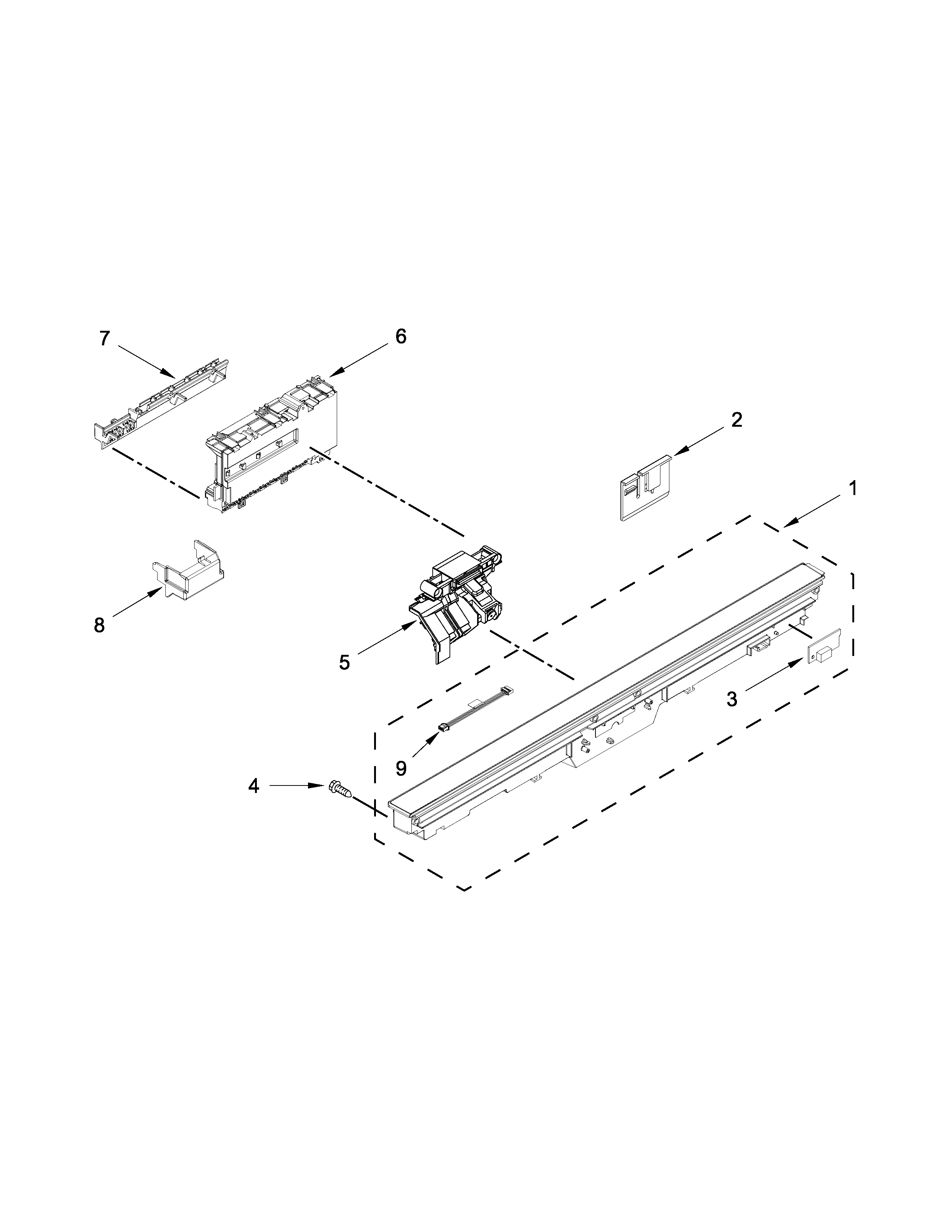Control panel and latch parts