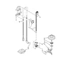 KitchenAid KUDS35FXWHA fill, drain and overfill parts diagram