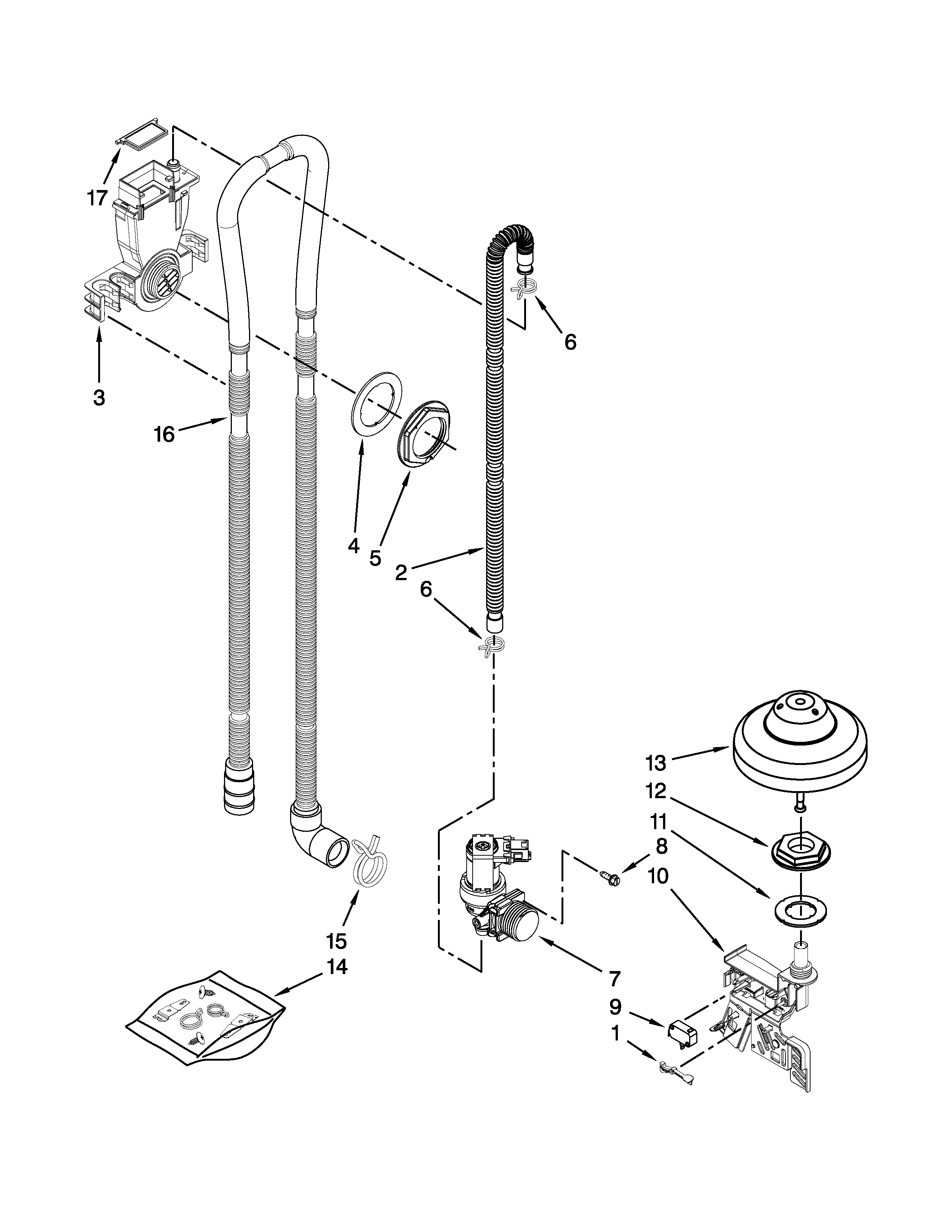Fill, drain and overfill parts