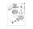KitchenAid KUDS35FXSSA pump and motor parts diagram
