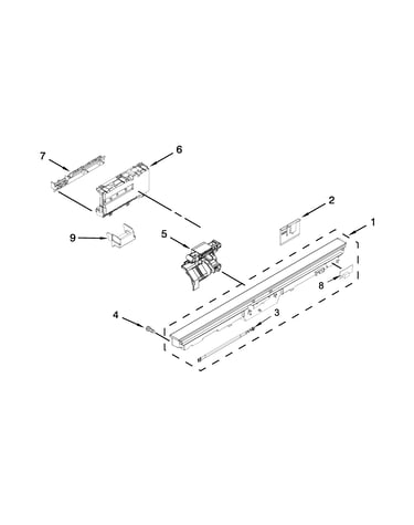 Control panel and latch parts
