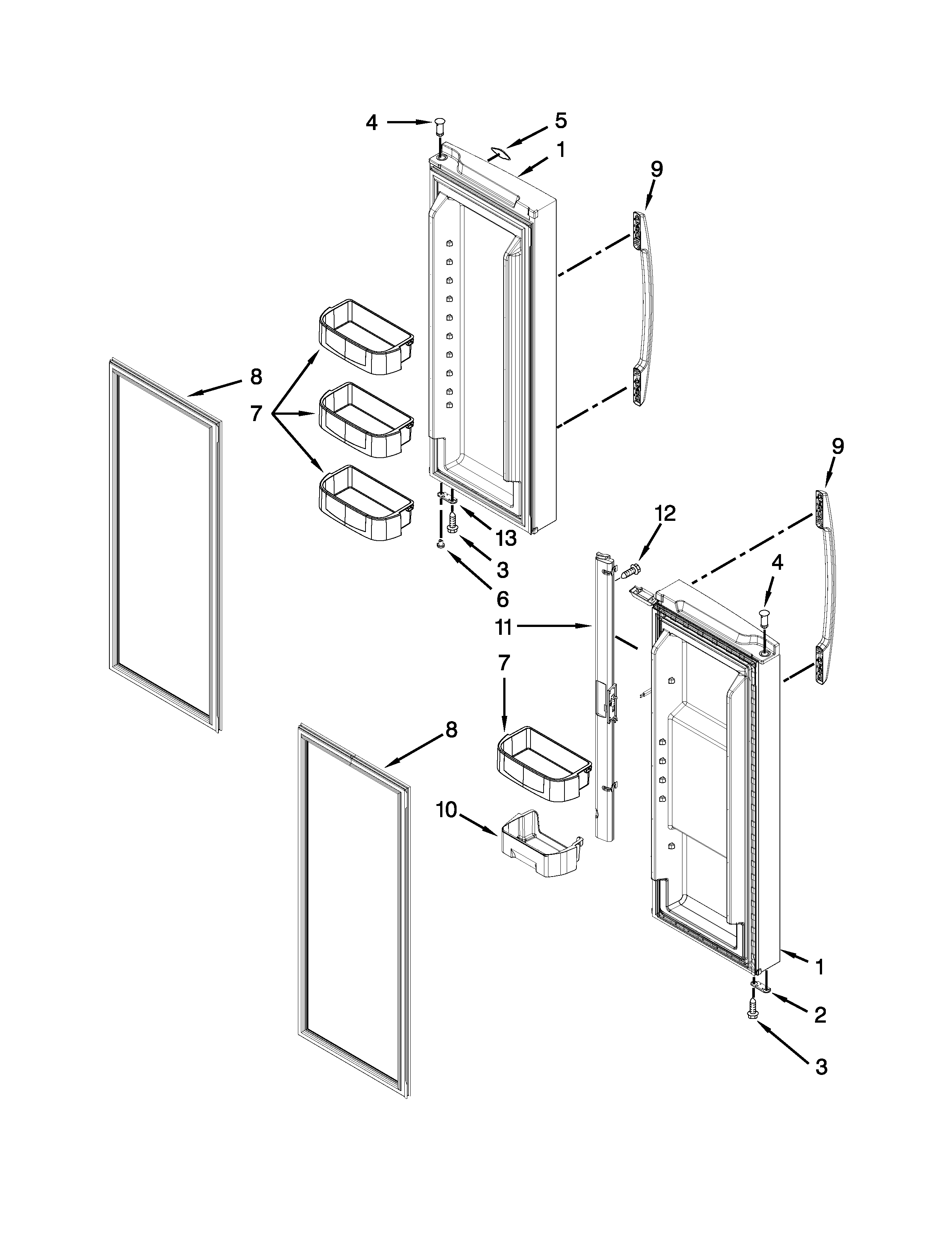 REFRIGERATOR DOOR PARTS