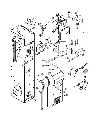 Freezer liner and air flow parts