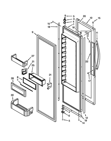 Refrigerator door parts
