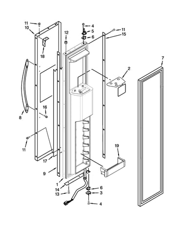 Freezer door parts