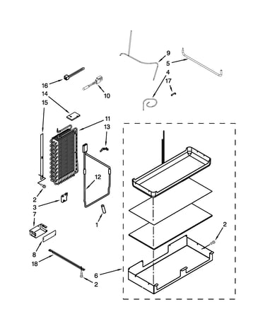 Lower unit and tube parts