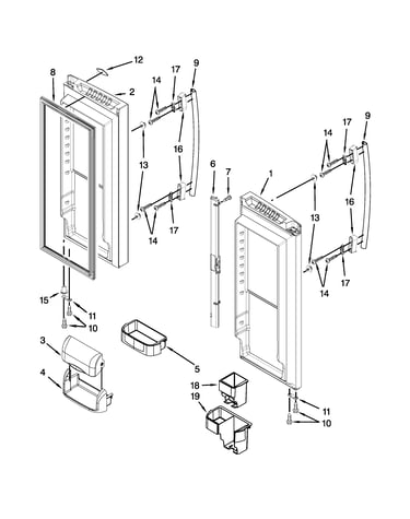 Refrigerator door parts