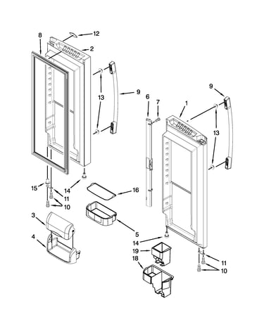 Refrigerator door parts