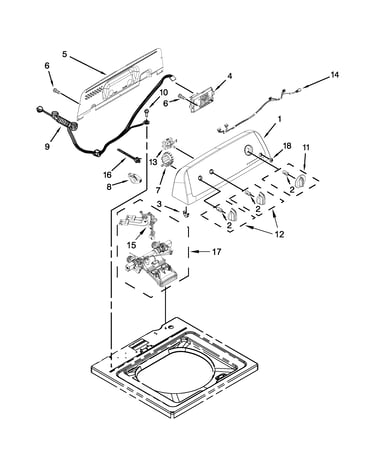 Controls and water inlet parts