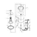 Roper RTW4640YQ1 basket and tub parts diagram
