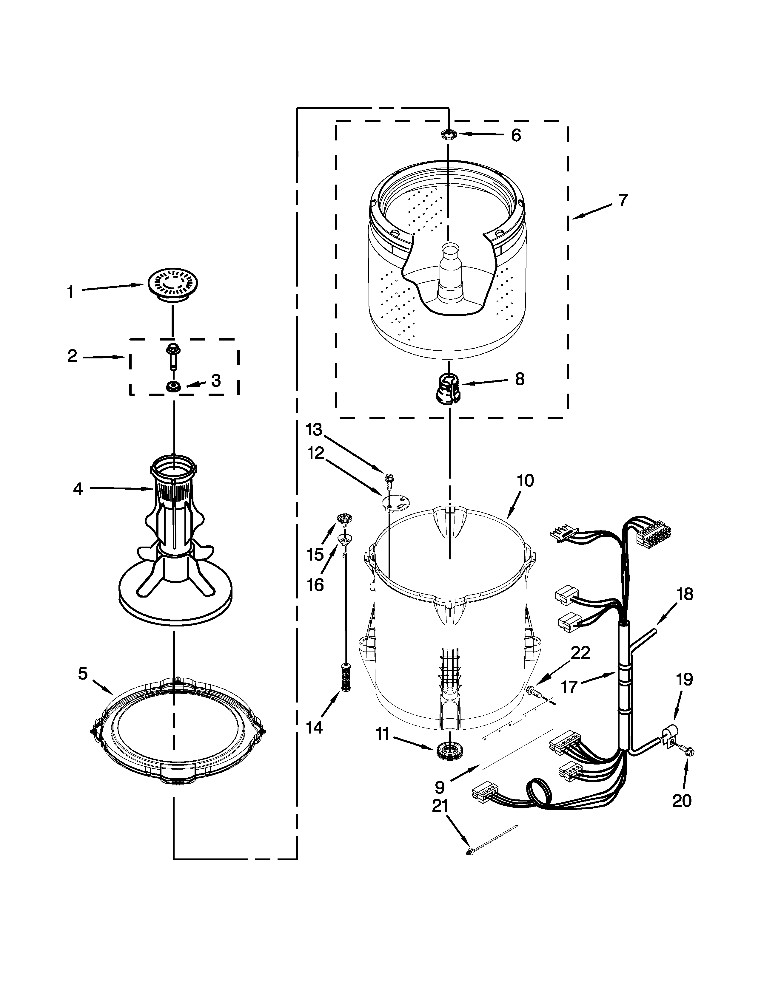 Basket and tub parts
