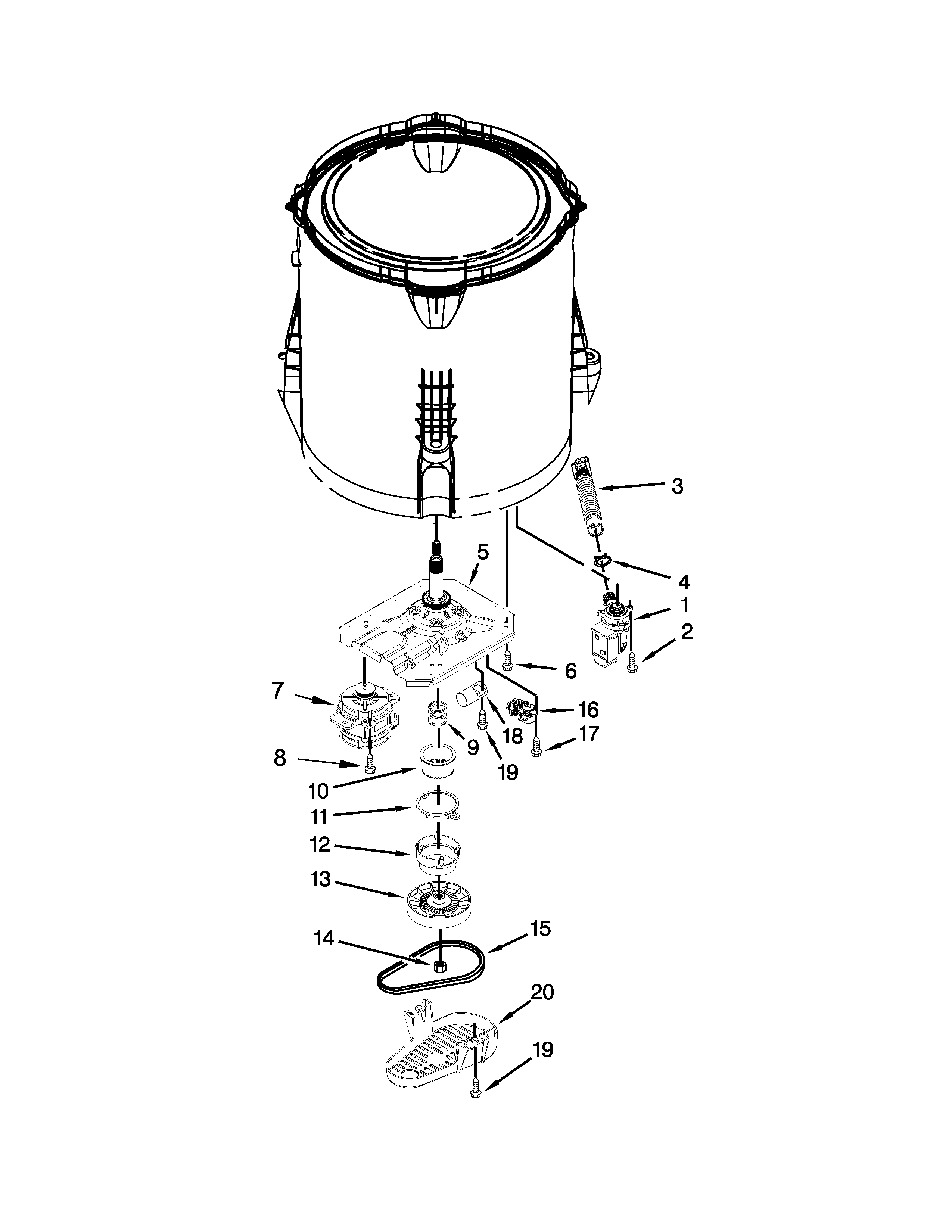 Gearcase, motor and pump parts