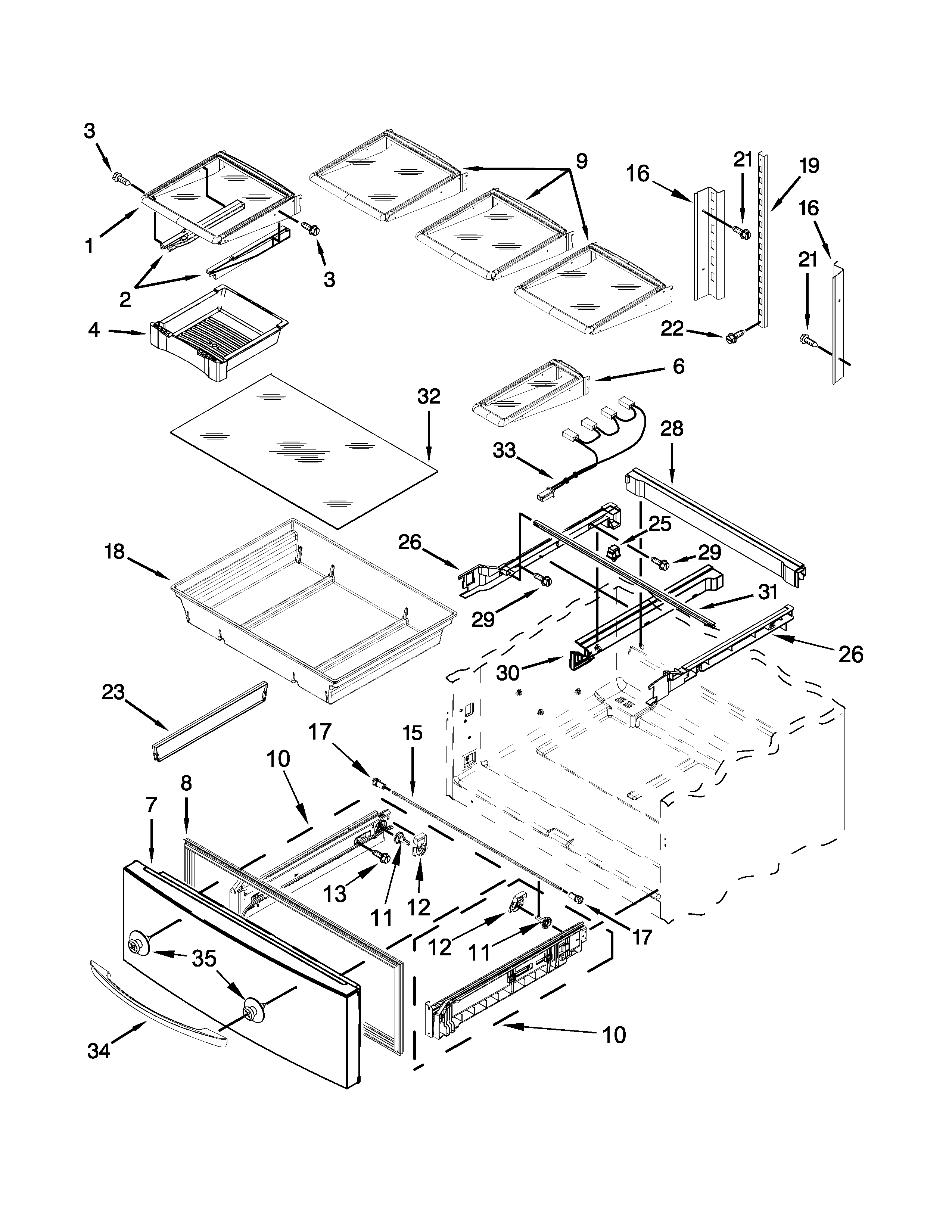 Shelf parts