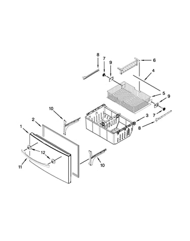 Freezer door parts