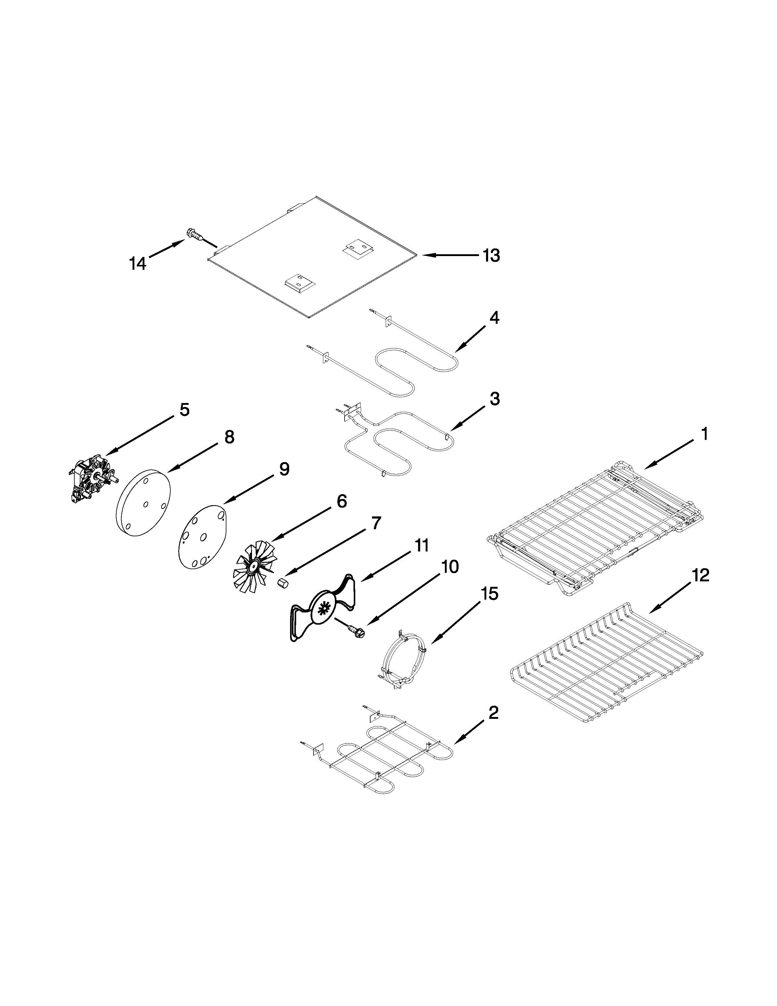 Internal oven parts