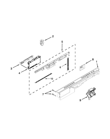 Control panel and latch parts