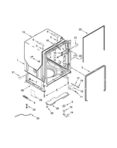 Tub and frame parts