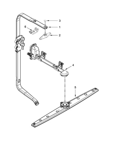 Upper wash and rinse parts