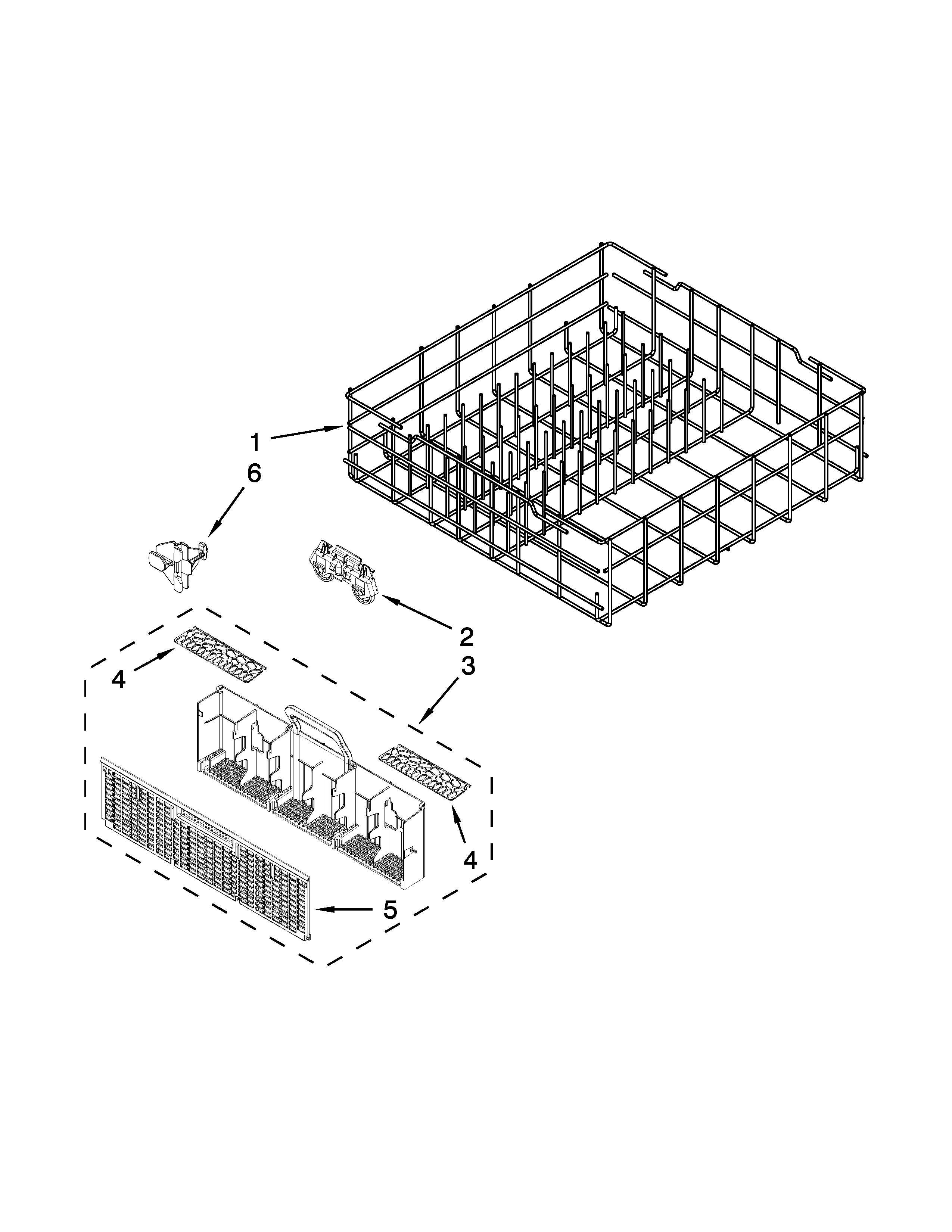 Lower rack parts
