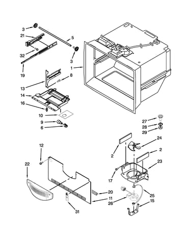 Freezer liner parts