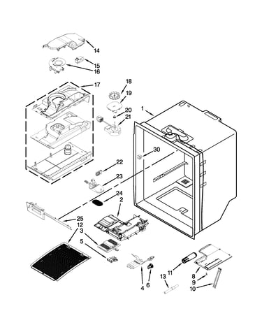 Refrigerator liner parts