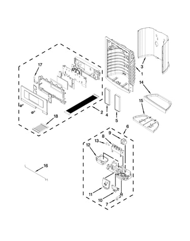 Dispenser front parts