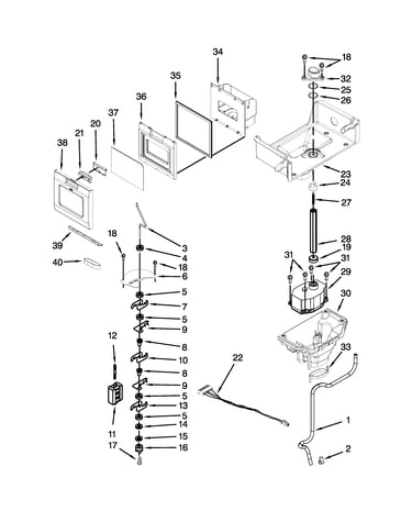 Motor and ice container parts