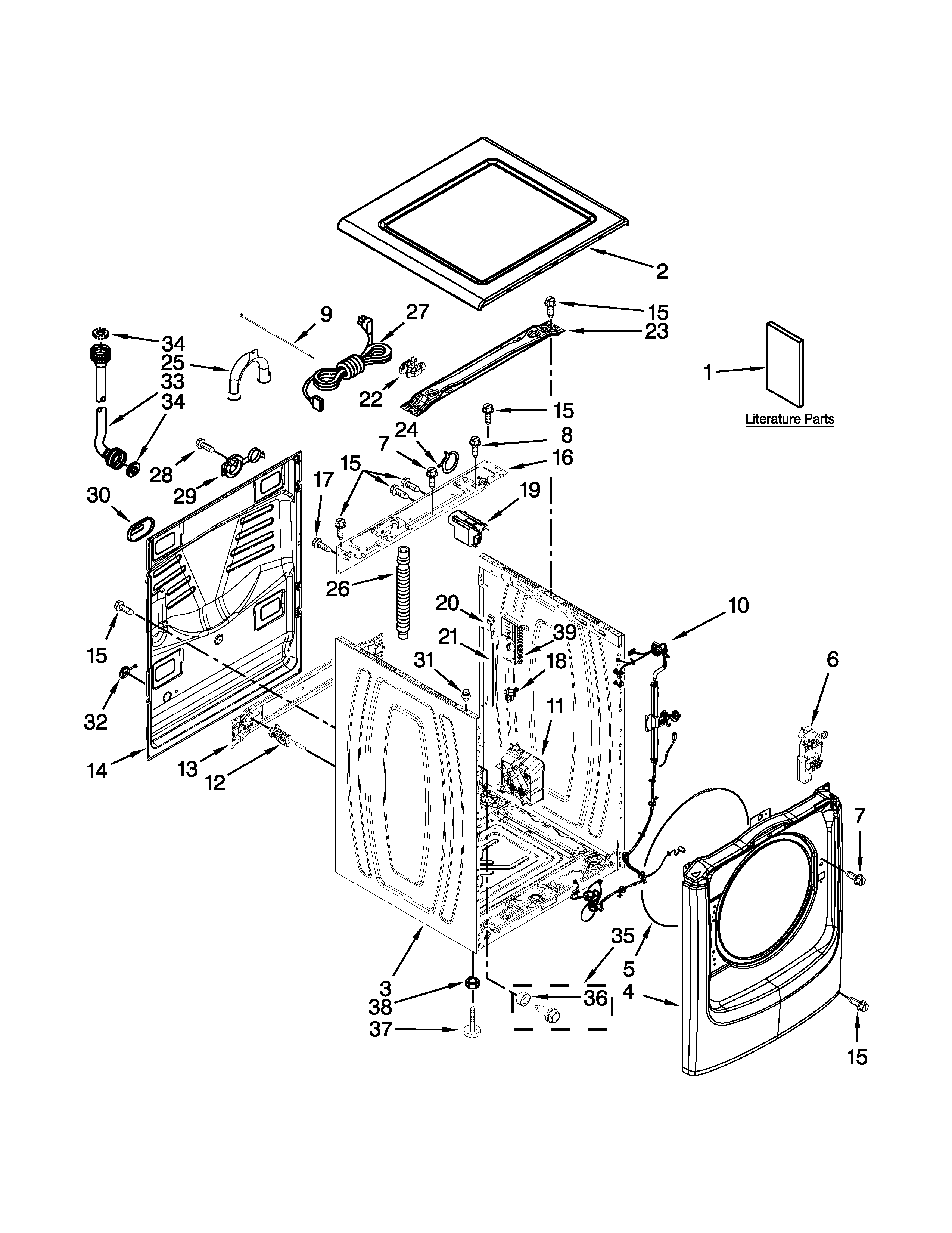 TOP AND CABINET PARTS