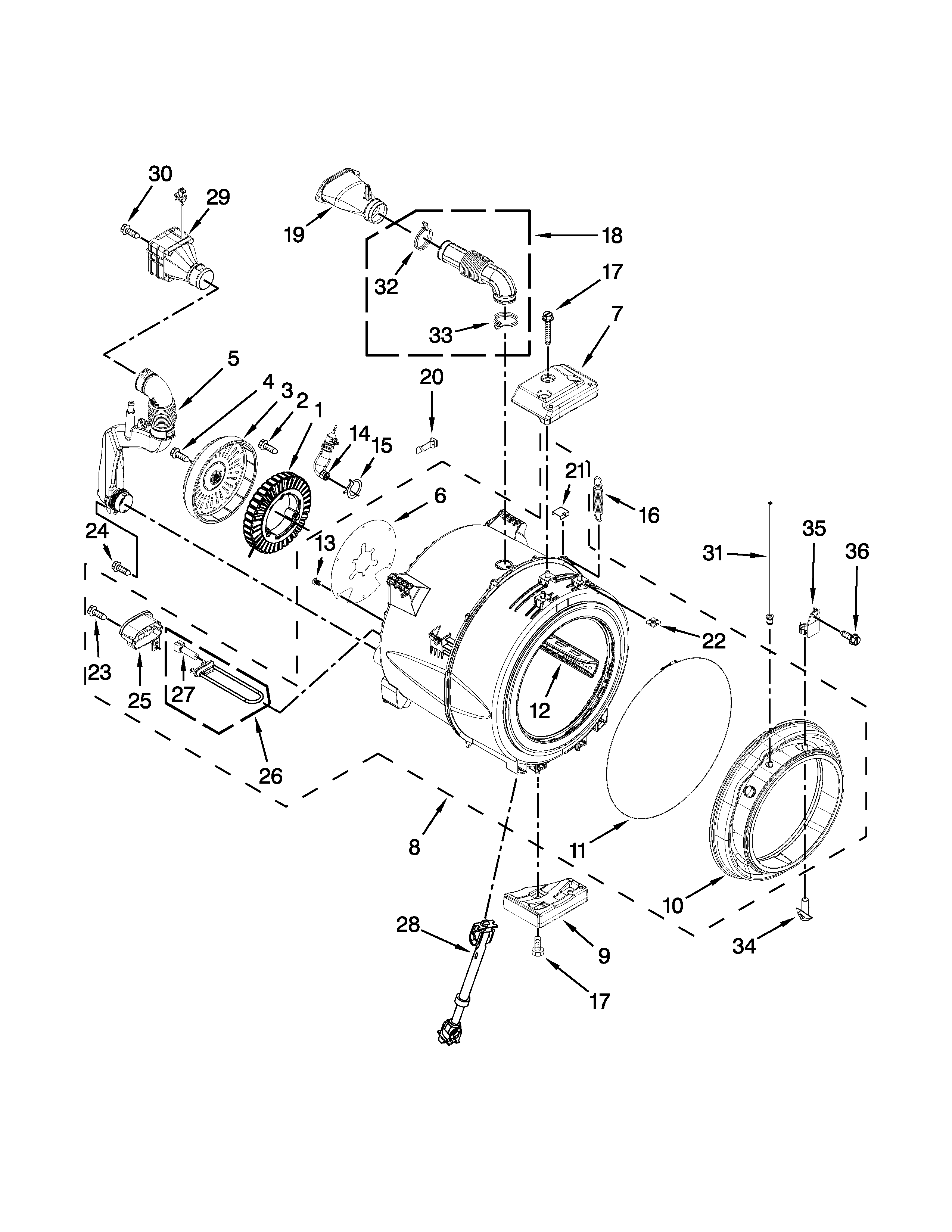 TUB AND BASKET PARTS