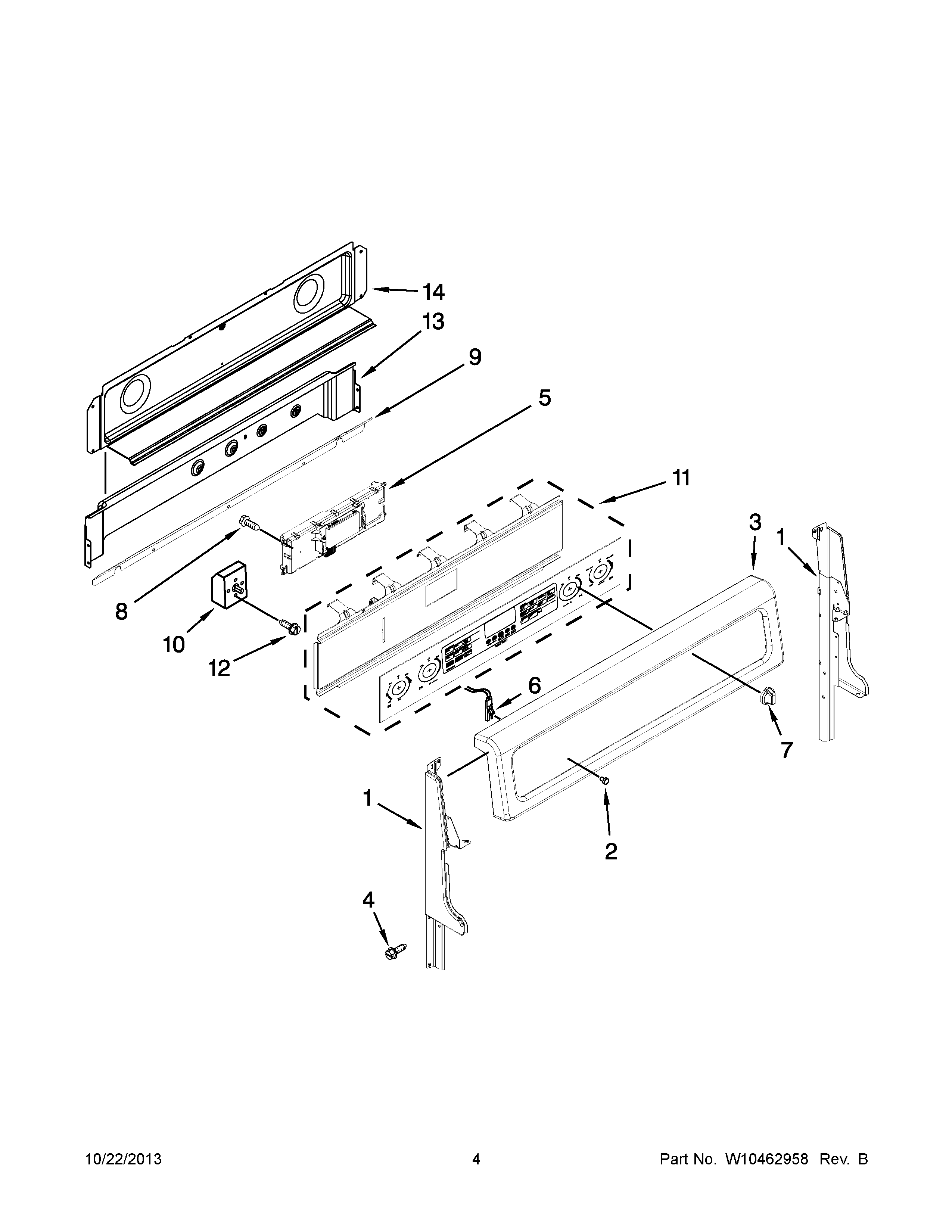 Control panel parts
