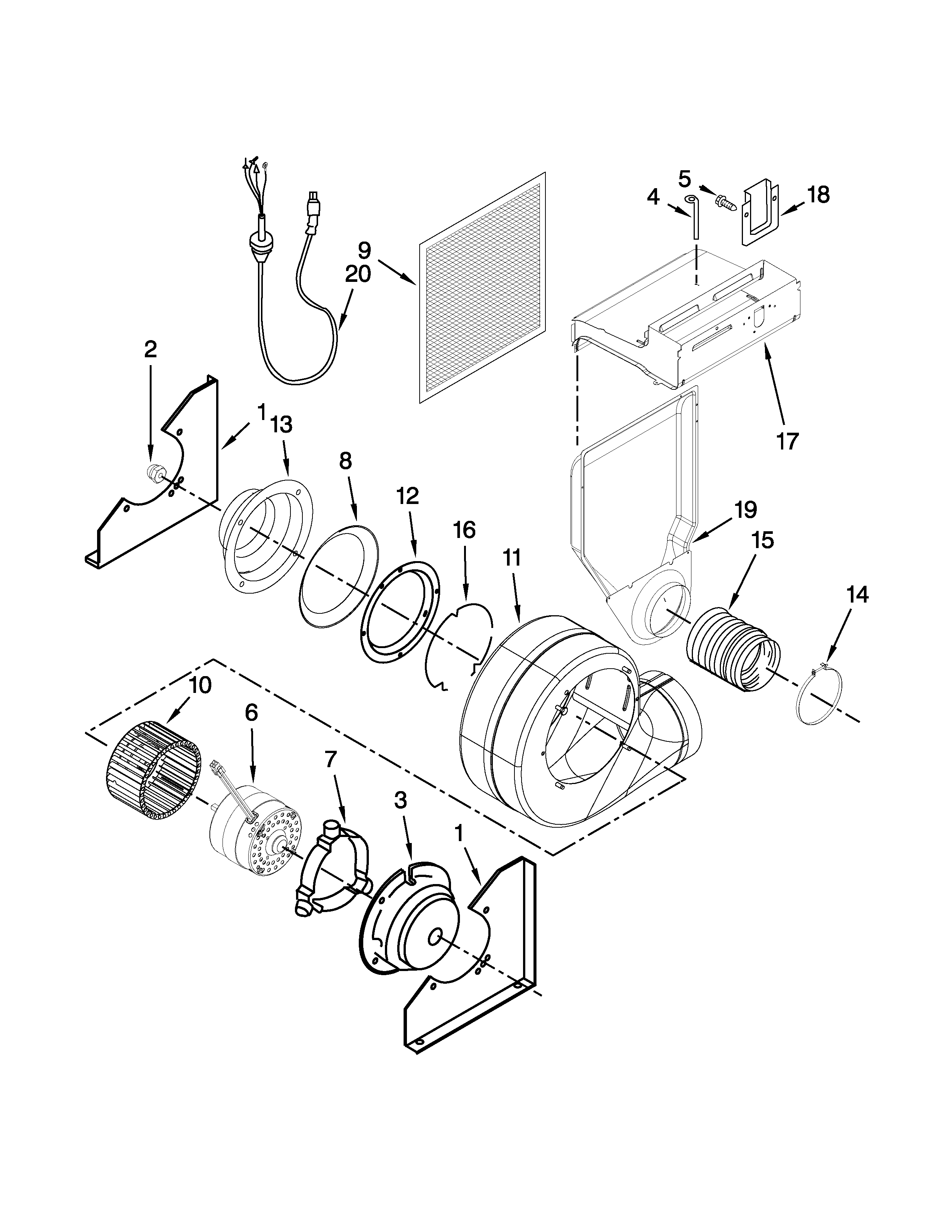 Blower unit parts