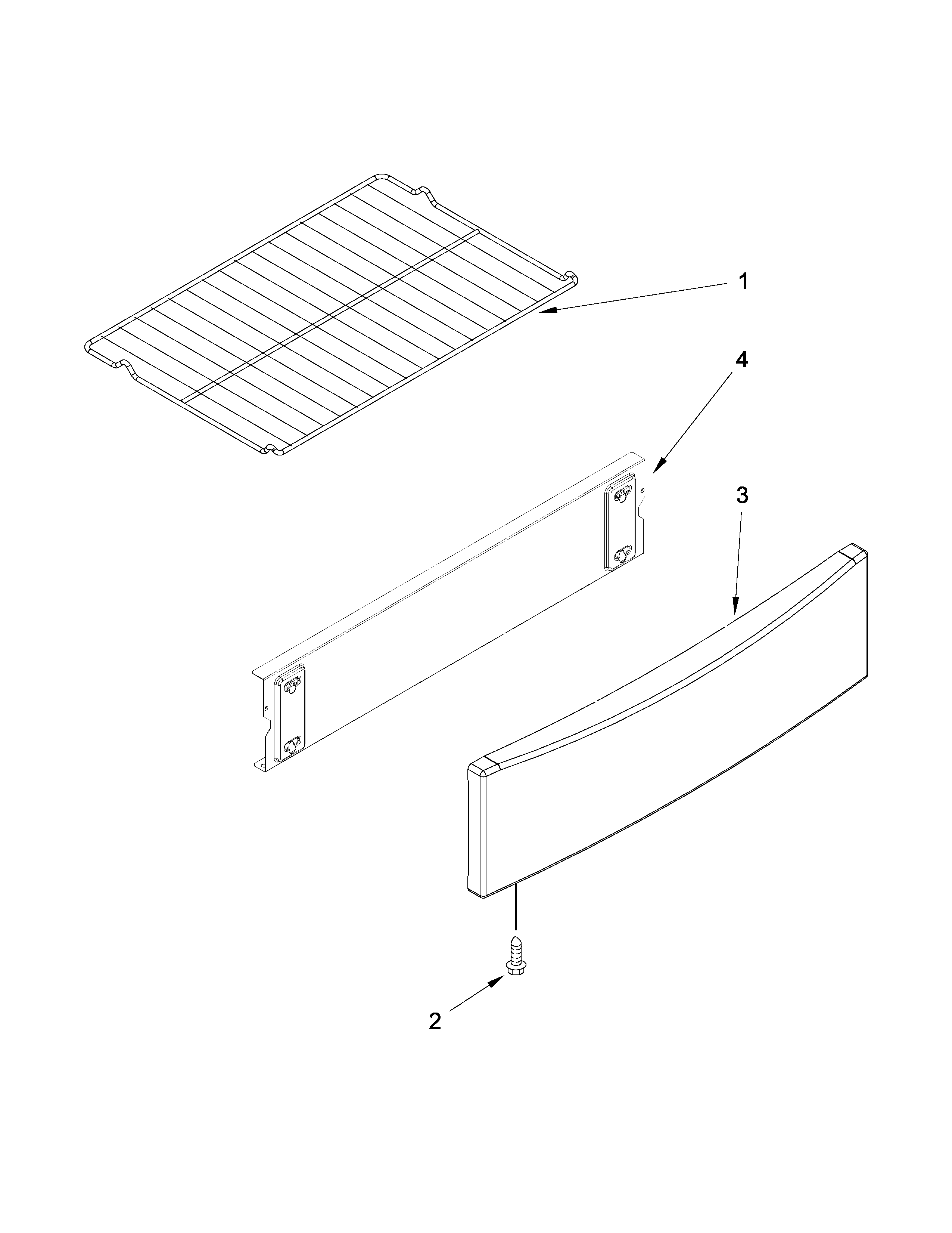 Drawer and rack parts