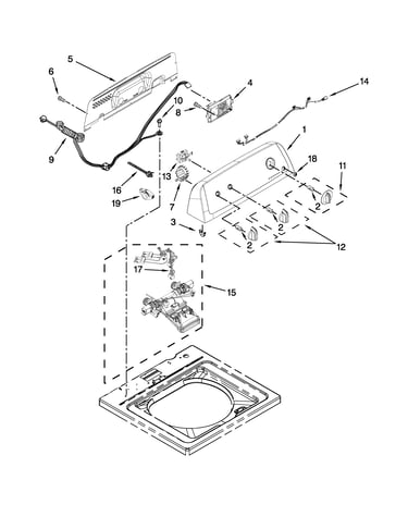 Controls and water inlet parts