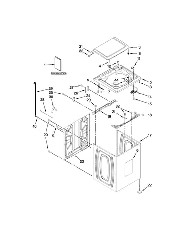Top and cabinet parts