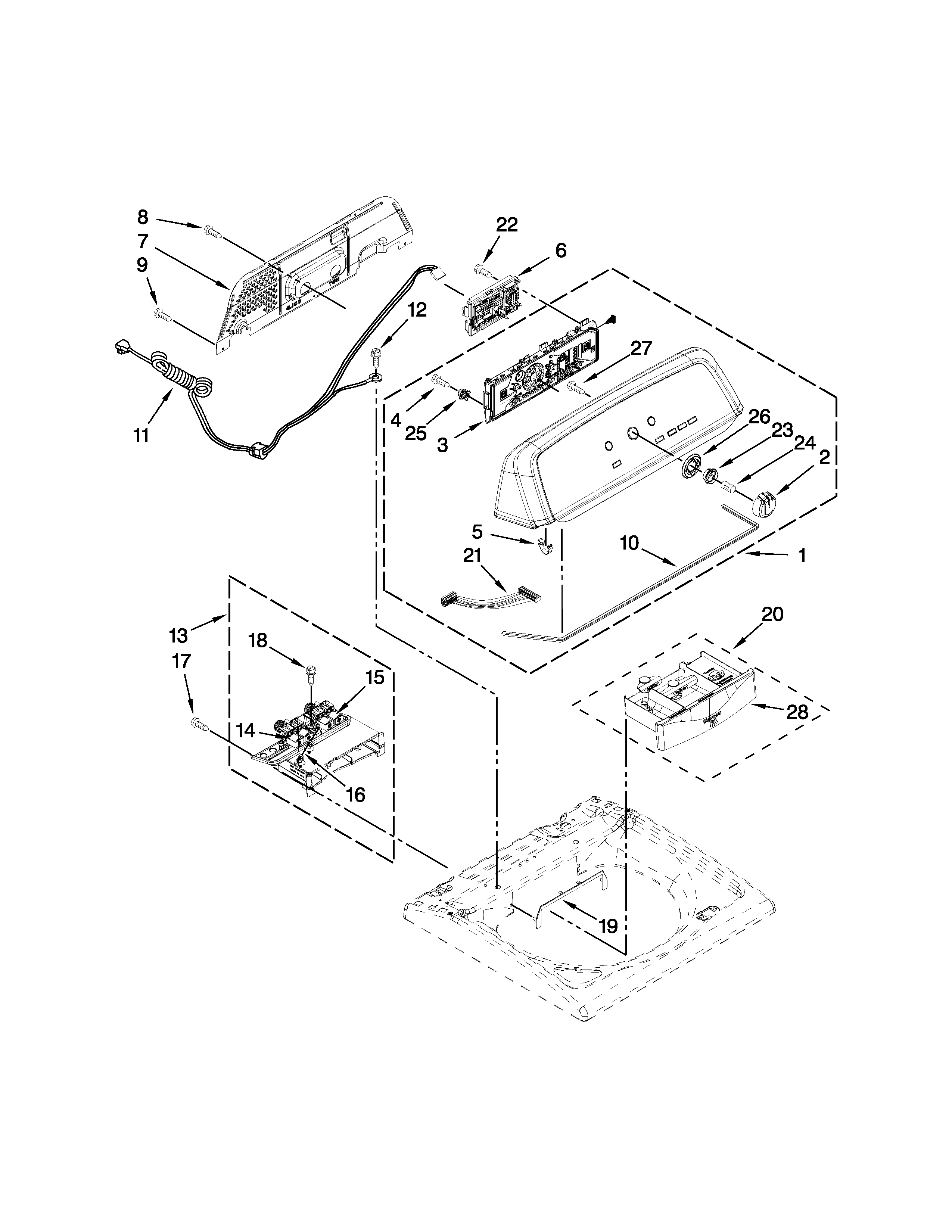 Console and dispenser parts