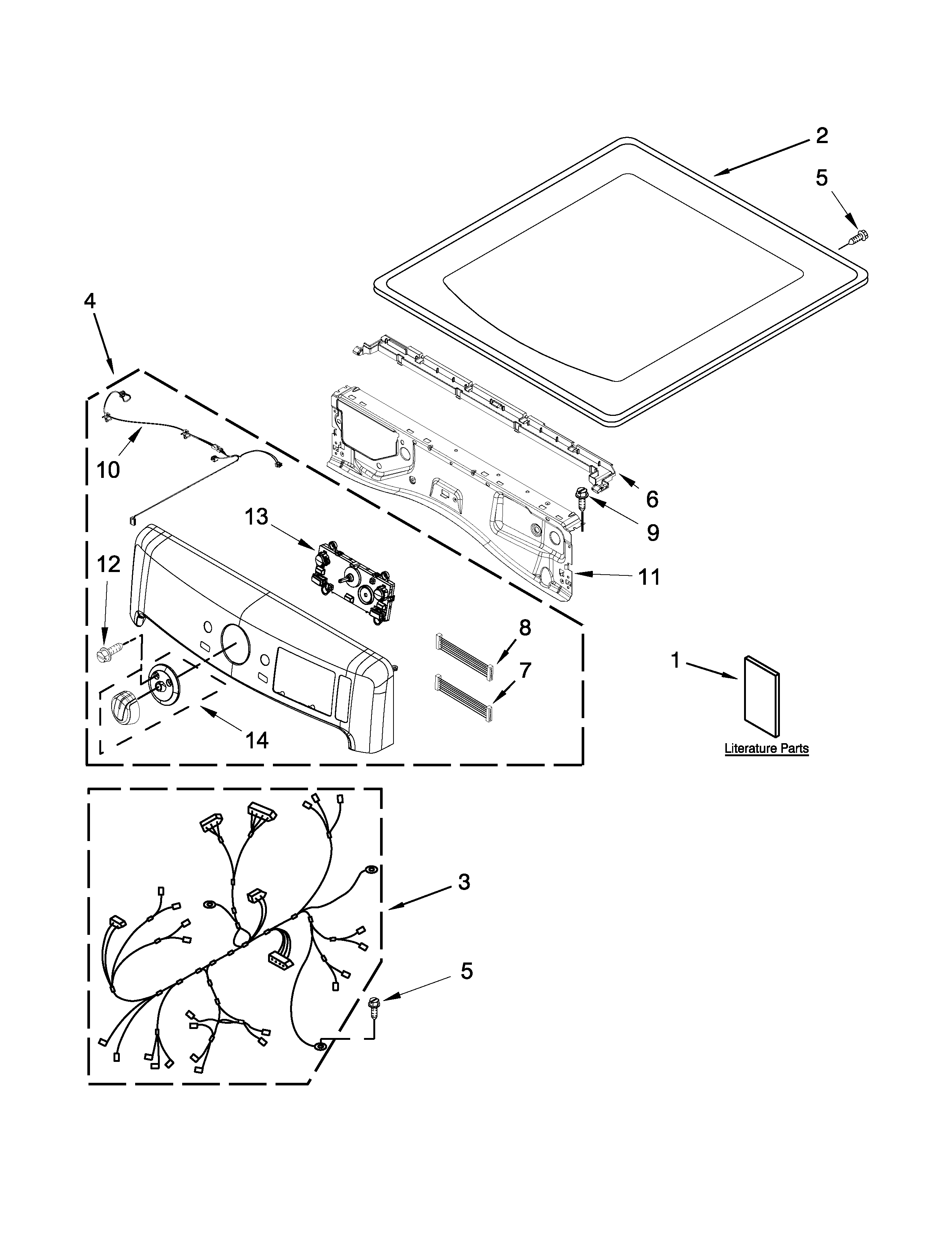 Top and console parts