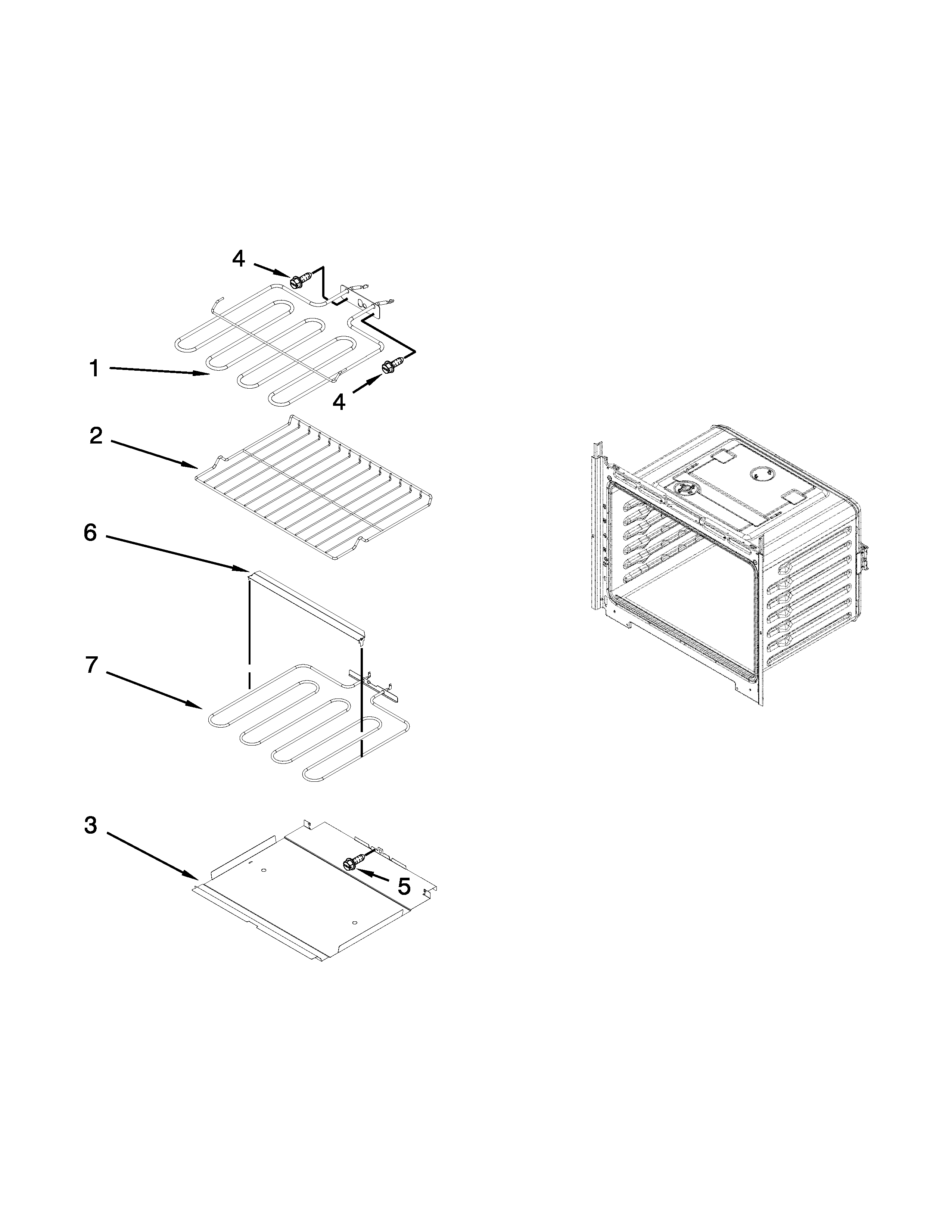 Internal oven parts