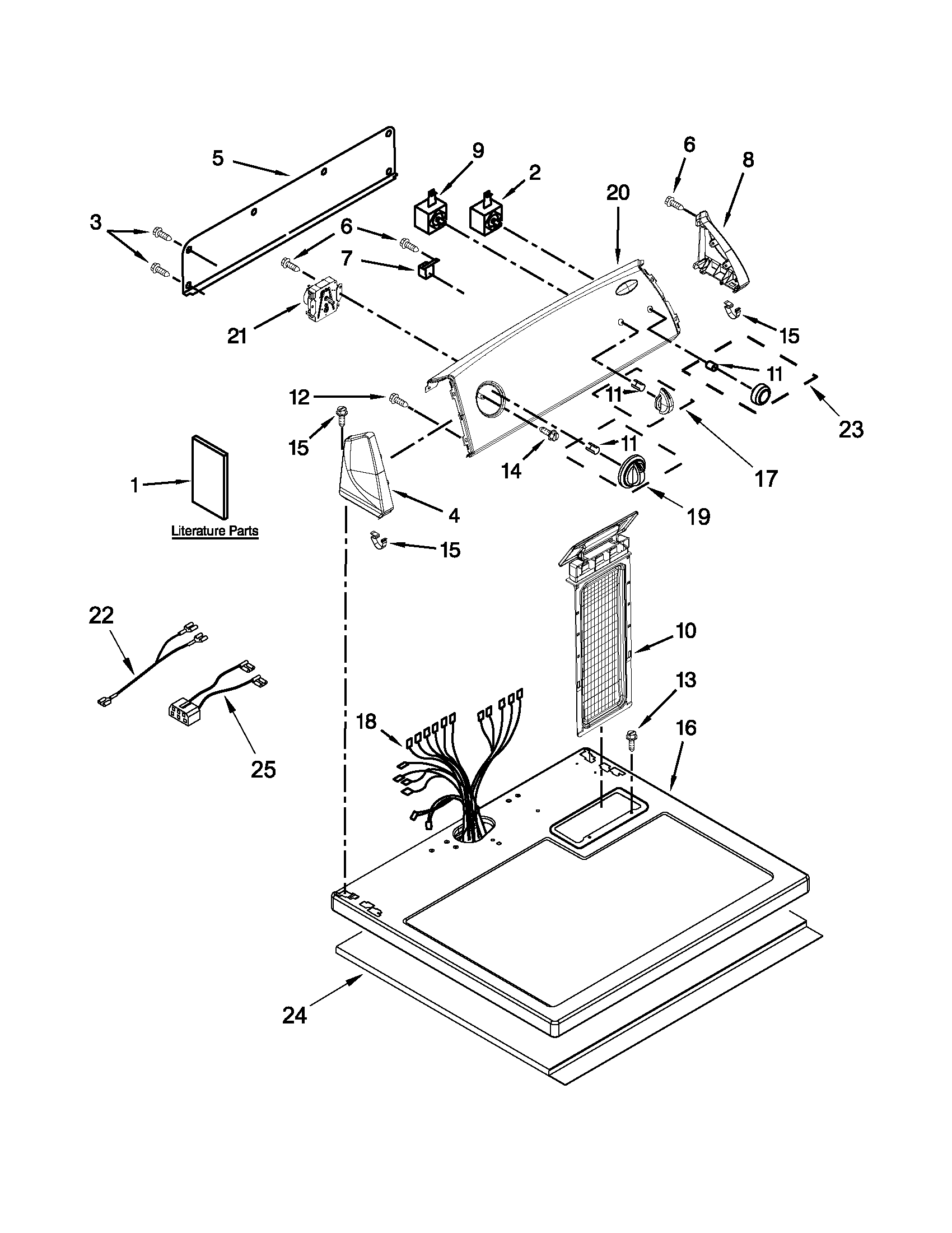 Top and console parts