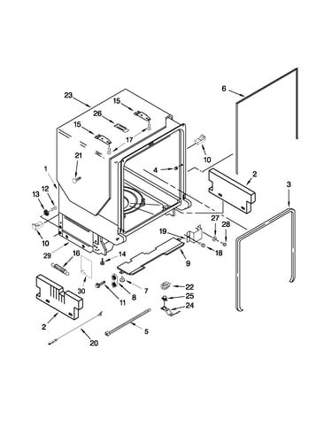 Tub and frame parts