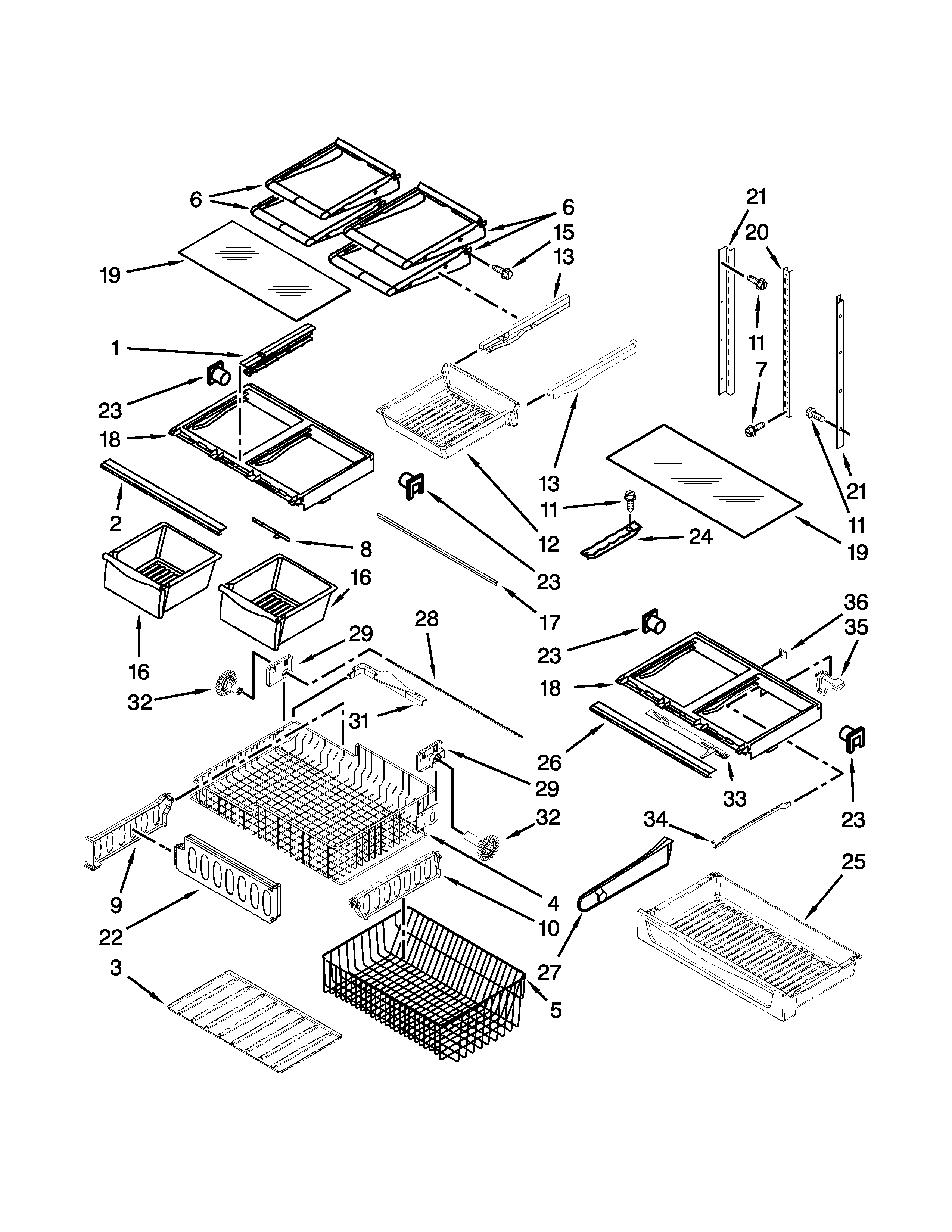 Shelf parts