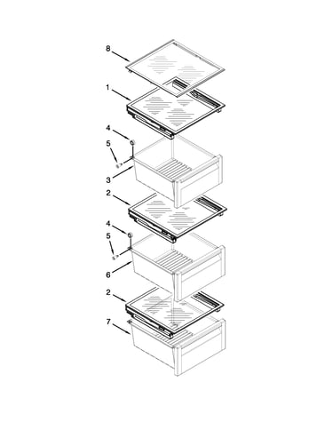 Refrigerator shelf parts