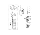 Whirlpool GSS26C4XXY04 motor and ice container parts diagram