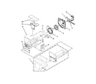 Whirlpool GI6FARXXF05 motor and ice container parts diagram