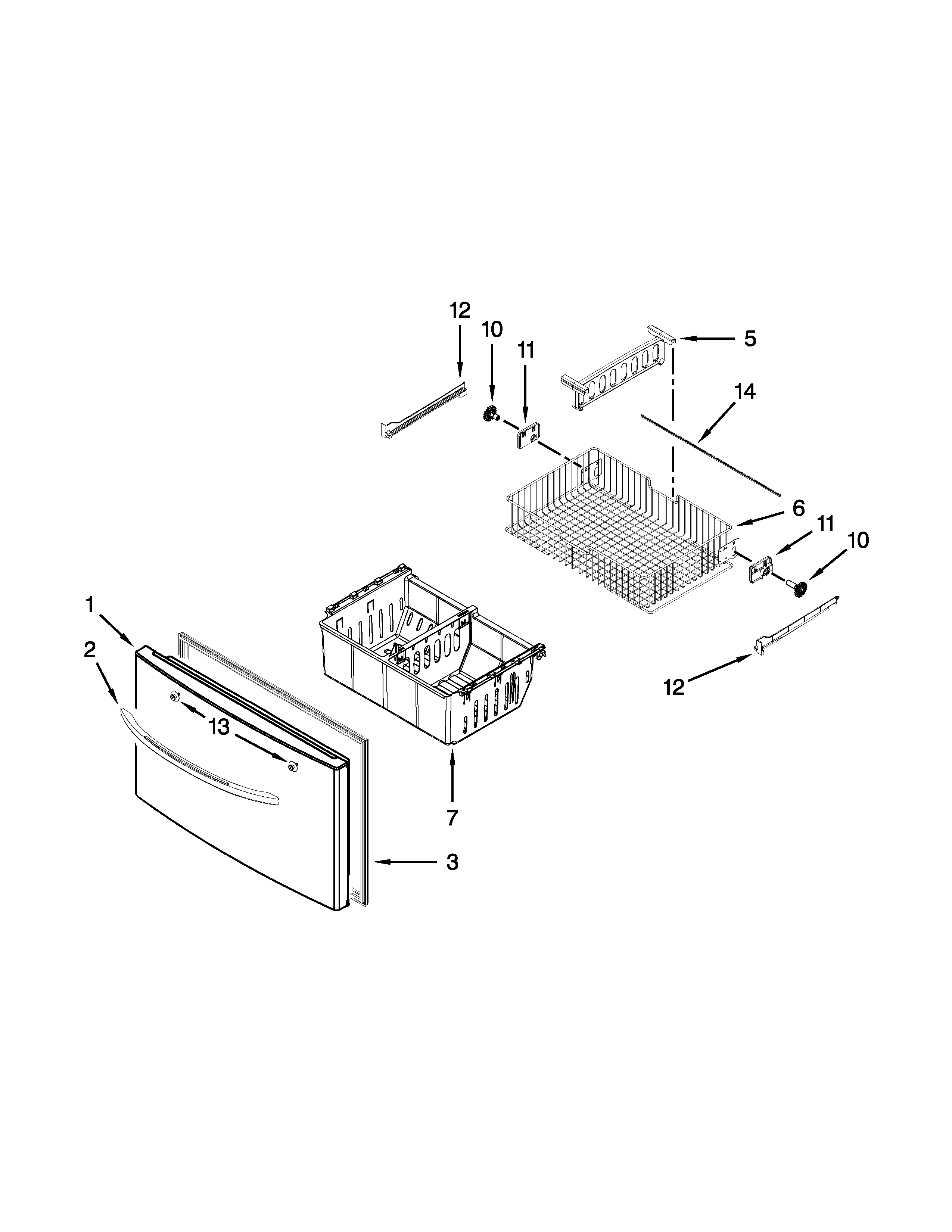 Freezer door parts