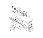Whirlpool WRS325FDAW01 motor and ice container parts diagram