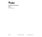 Whirlpool 7WDT950SAYM3 cover sheet diagram