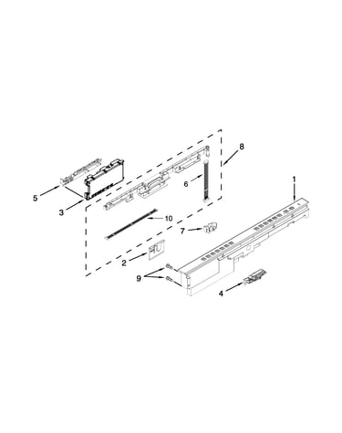 Control panel and latch parts