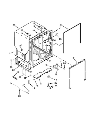 Tub and frame parts