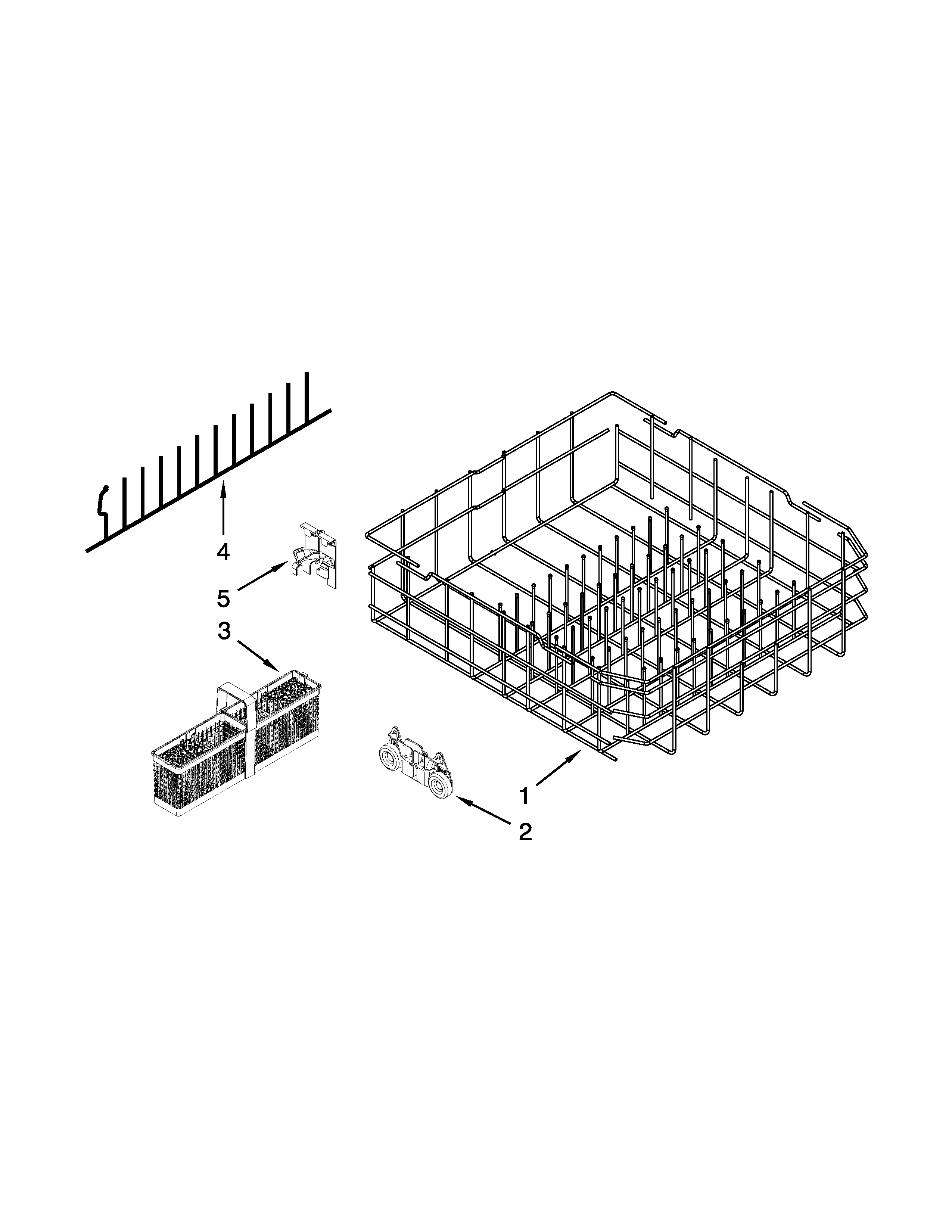 Lower rack parts