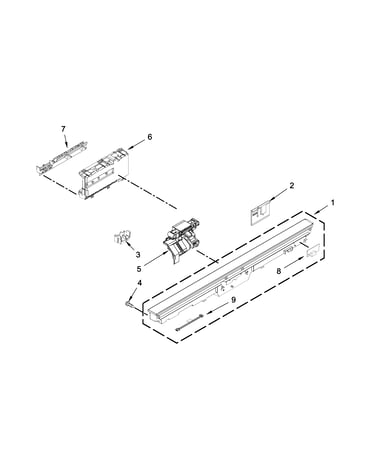 Control panel and latch parts
